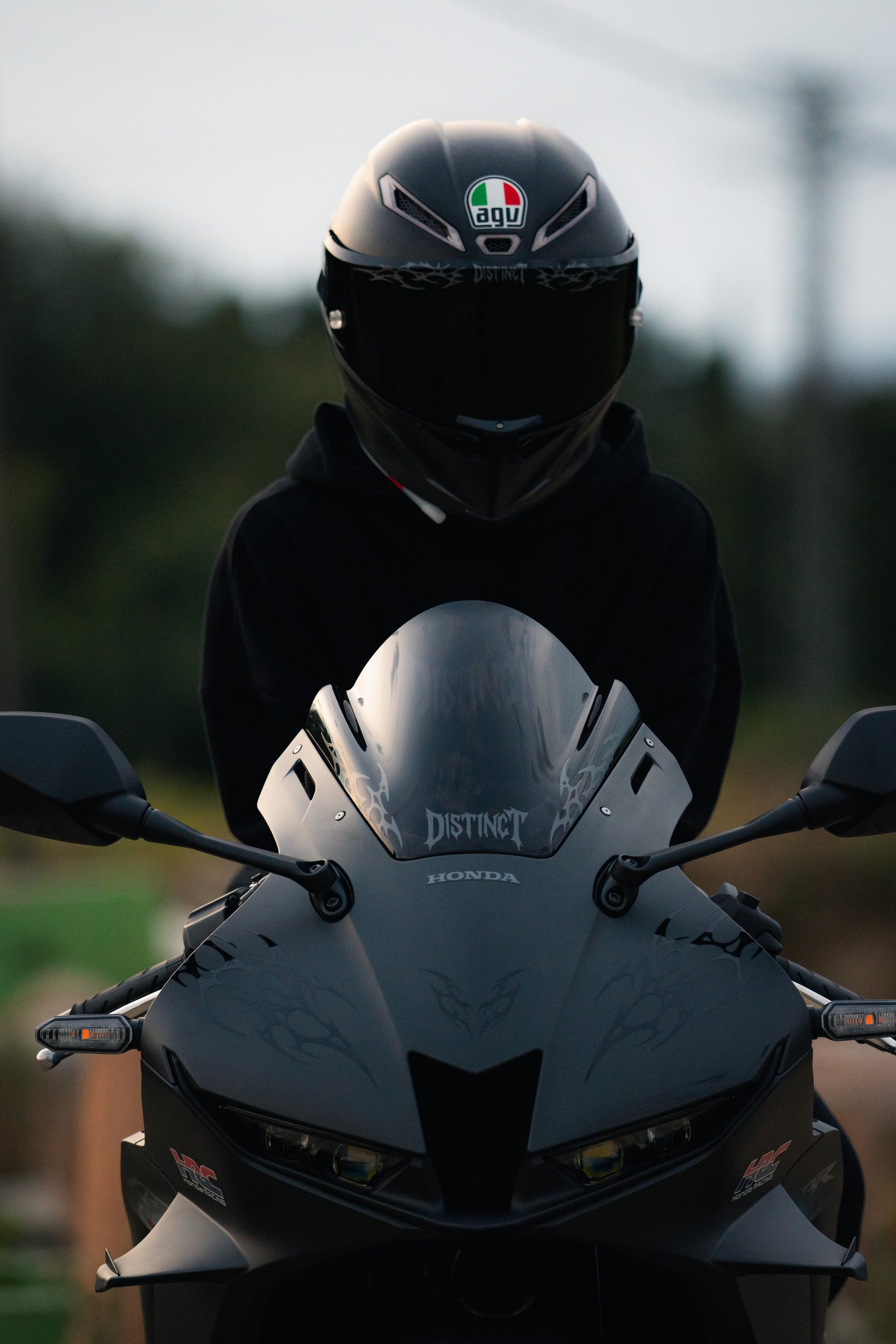 ECLIPSE - Neo Tribal Motorcycle Windshield Decal Kit (Front + Back)