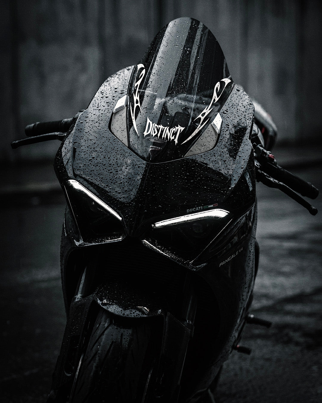 Neo Tribal Motorcycle Windshield Decal Kit MAORI (Front + Back)