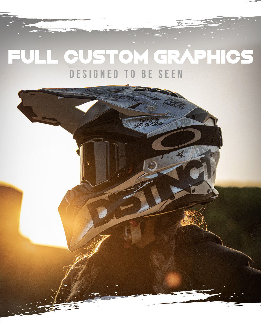 Full custom helmet graphic kit