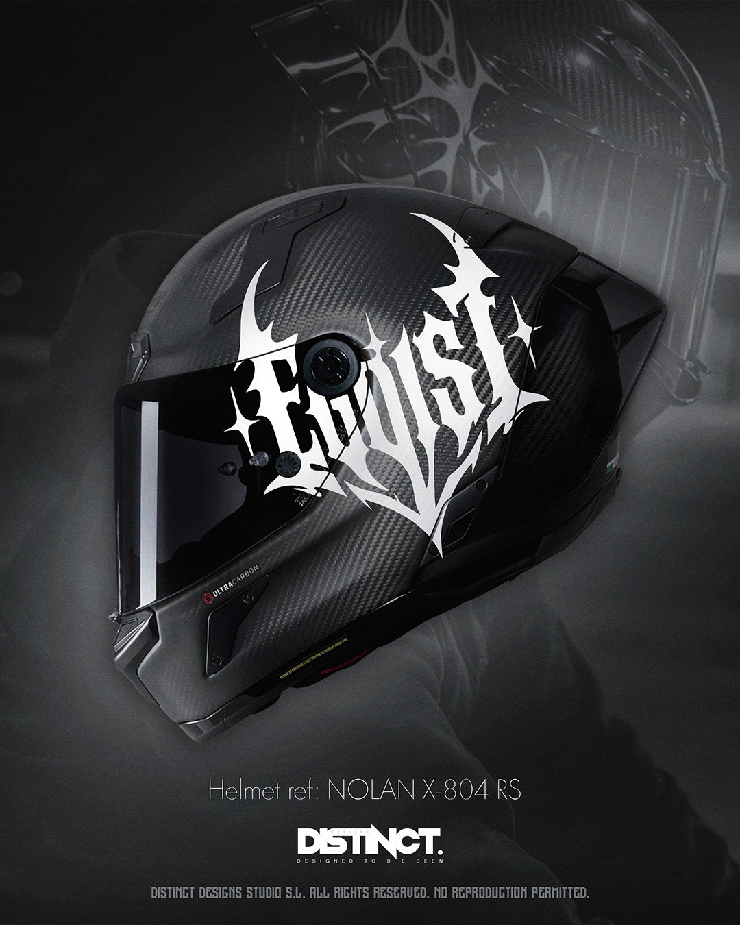 Universal Motorcycle Helmet Vinyl Decal Sticker White – Egoist