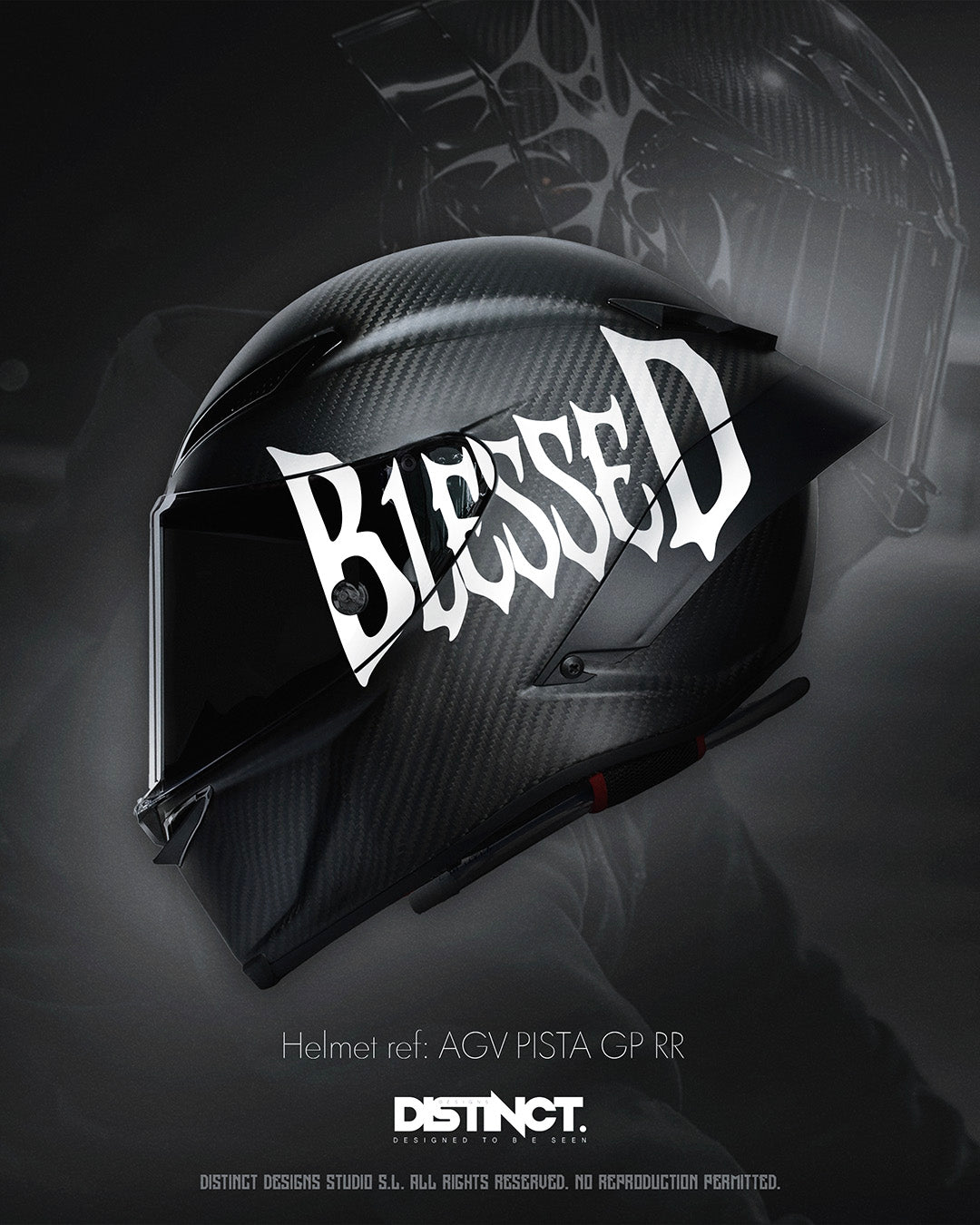Universal Motorcycle Helmet Vinyl Letters White – BLESSED