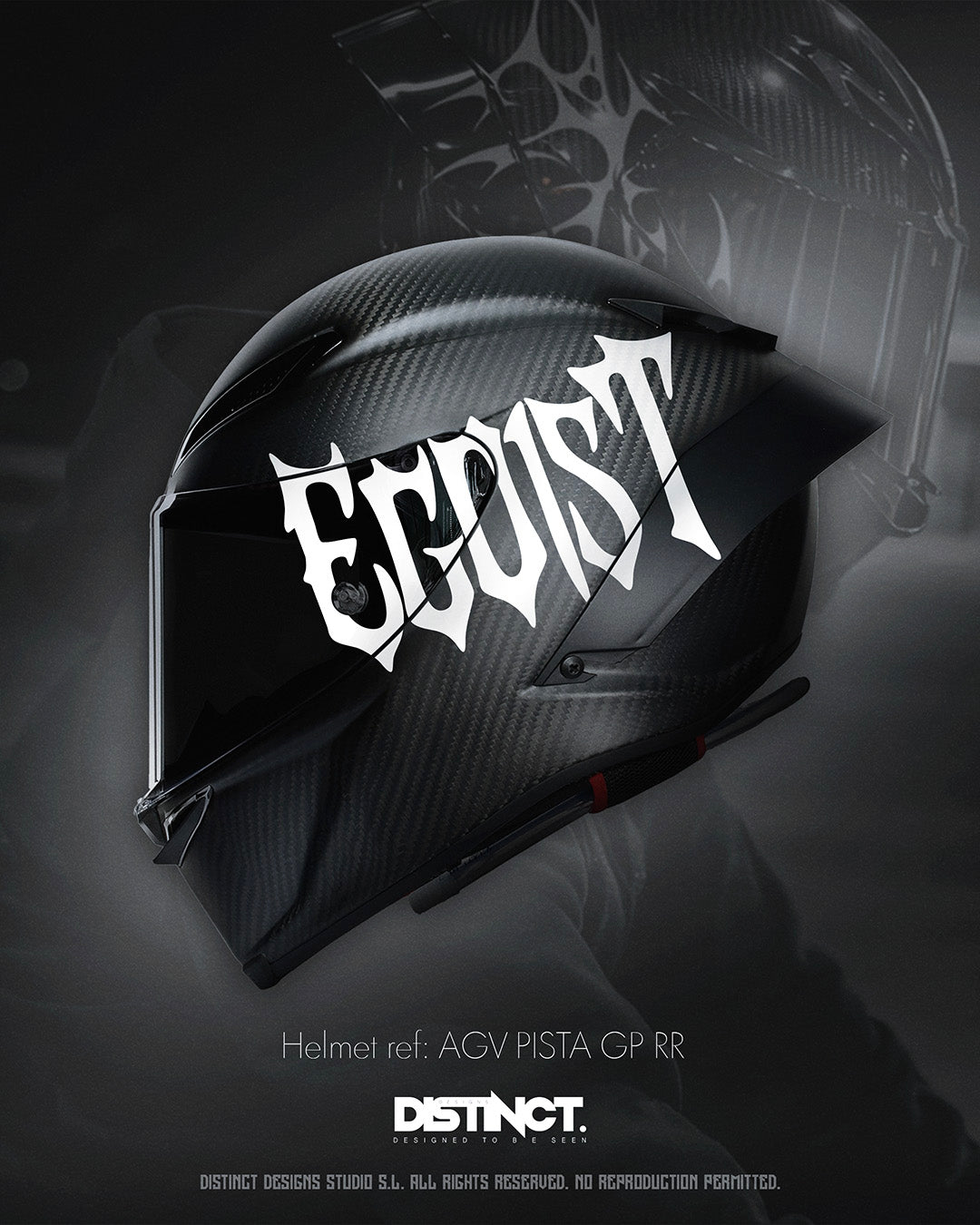 Universal Motorcycle Helmet Vinyl Letters White – EGOIST