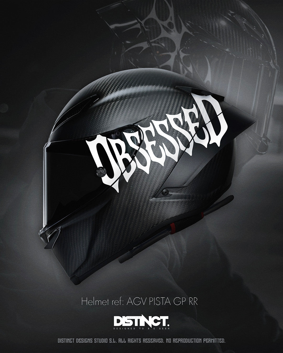 Universal Motorcycle Helmet Vinyl Letters White – OBSESSED