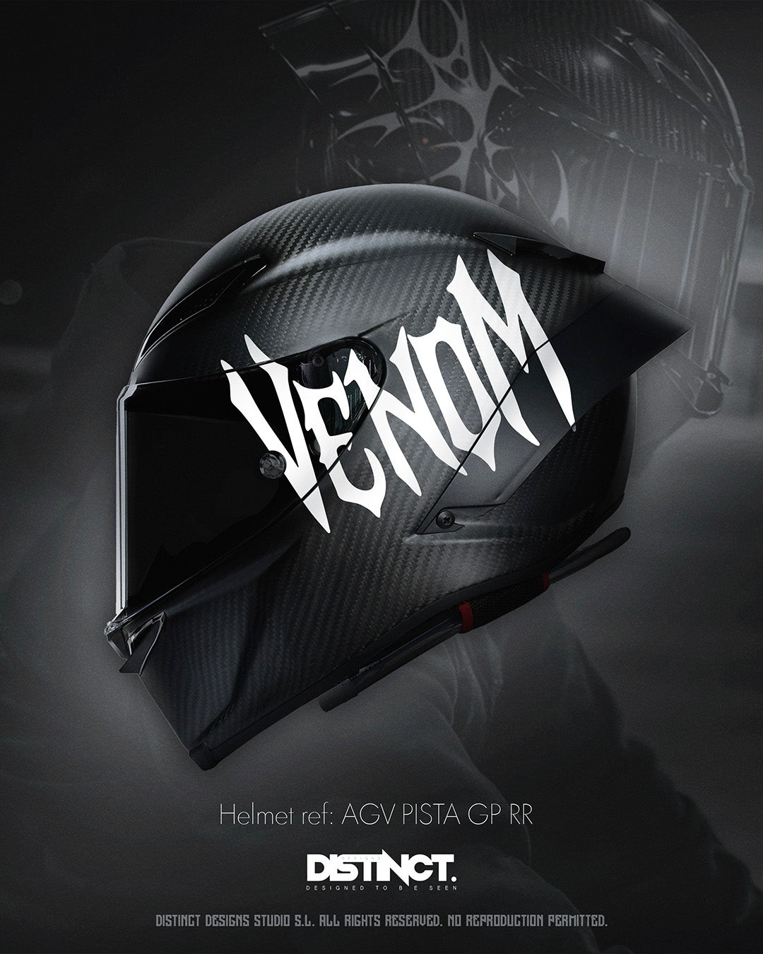 Universal Motorcycle Helmet Vinyl Letters White – VENOM