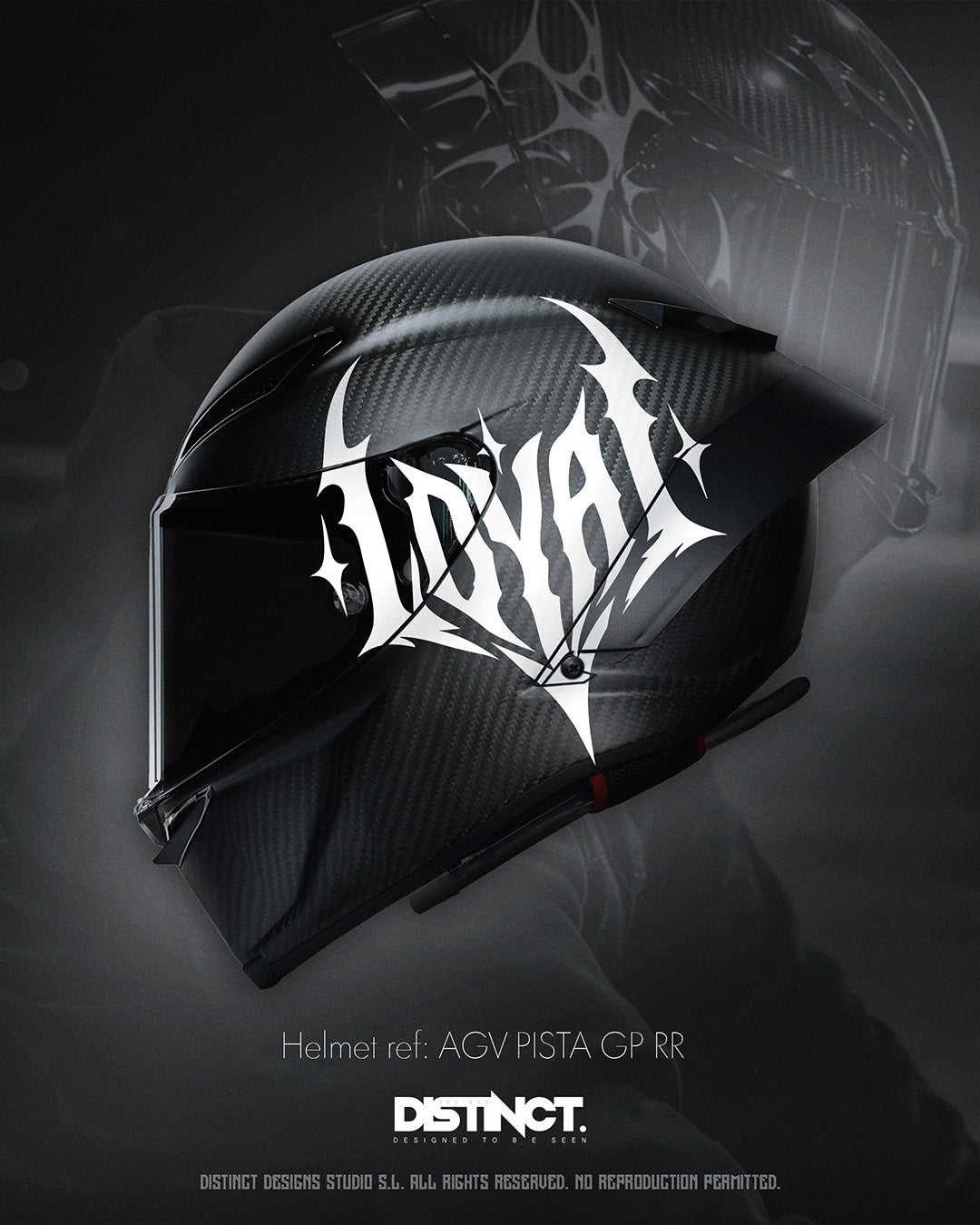 Universal Motorcycle Helmet Vinyl Decal Sticker White – Loyal