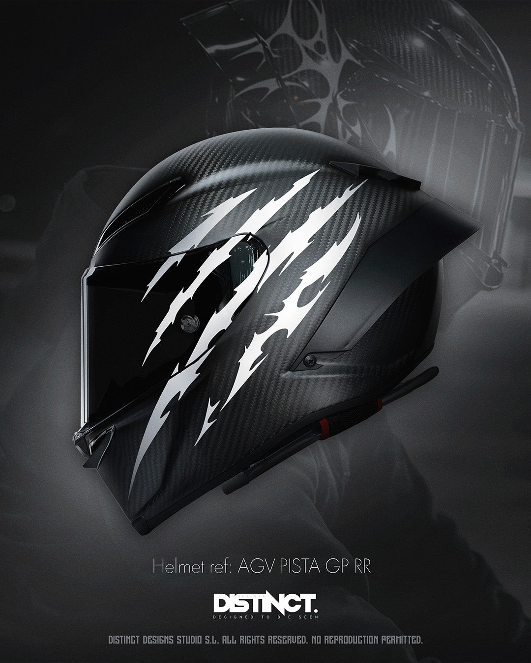 Claws Helmet Decal Kit – PREDATOR (Large + Mini + Stickers)