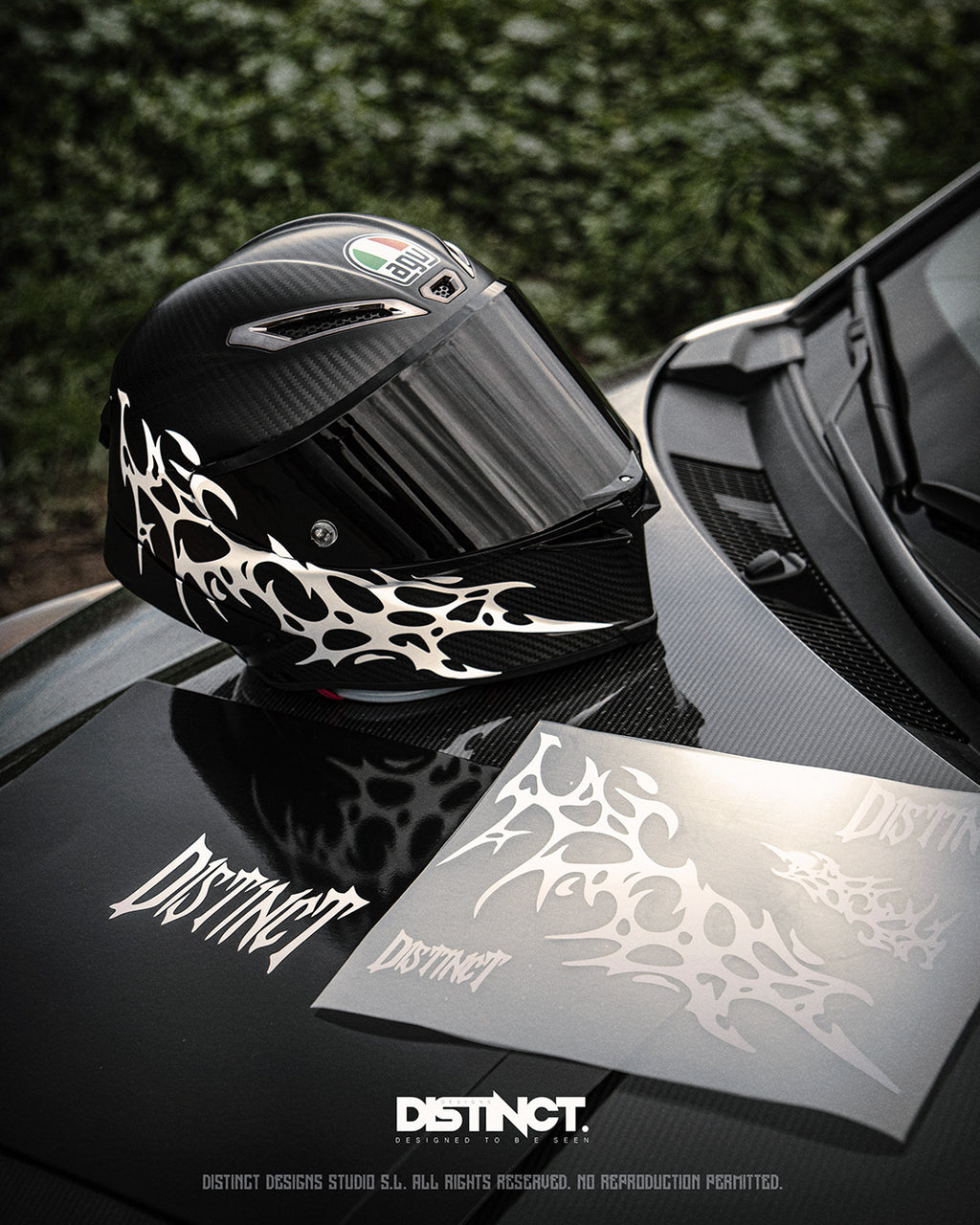 Neo Tribal Helmet Decal Kit – SHARD (Large + Mini + Stickers)