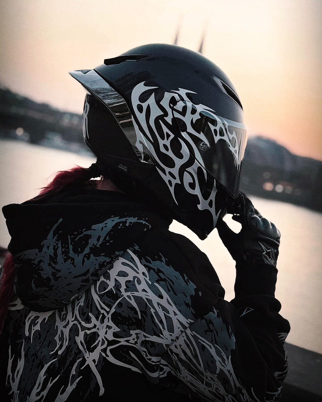 HUNTER - Neo Tribal Helmet Decal Kit (Large + Mini + Stickers)