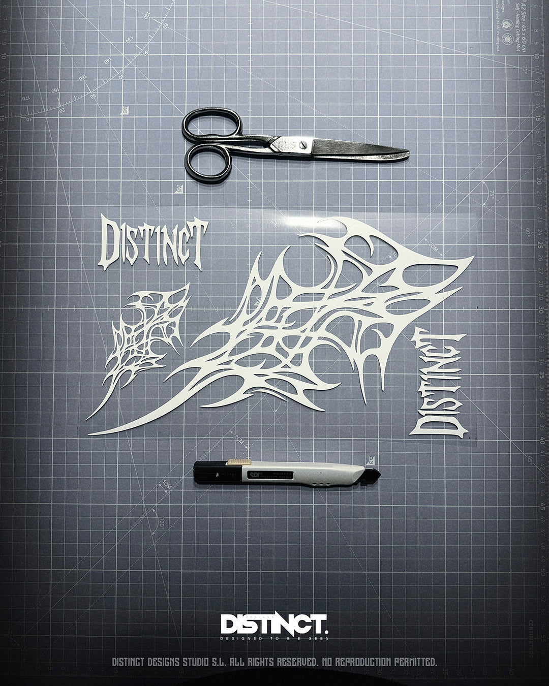 Neo Tribal Helmet Decal Kit – STINGRAY (Large + Mini + Stickers)