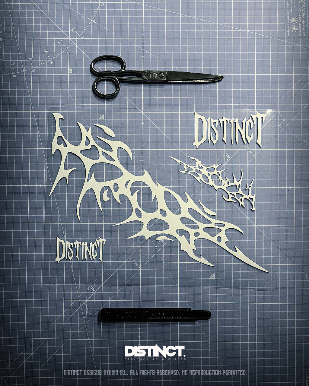 Neo Tribal Helmet Decal Kit – SHARD (Large + Mini + Stickers)