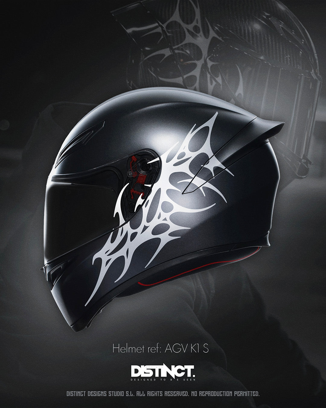 Universal Motorcycle Helmet Vinyl Decal Sticker White – TRIBAL