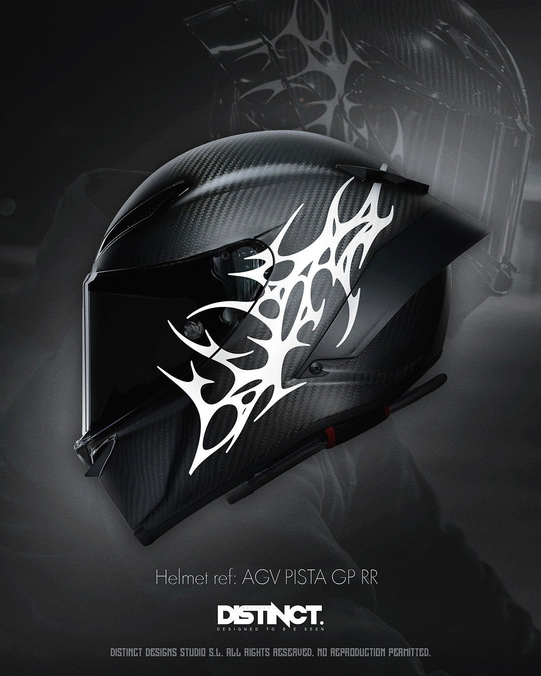 Universal Motorcycle Helmet Vinyl Decal Sticker White – TRIBAL