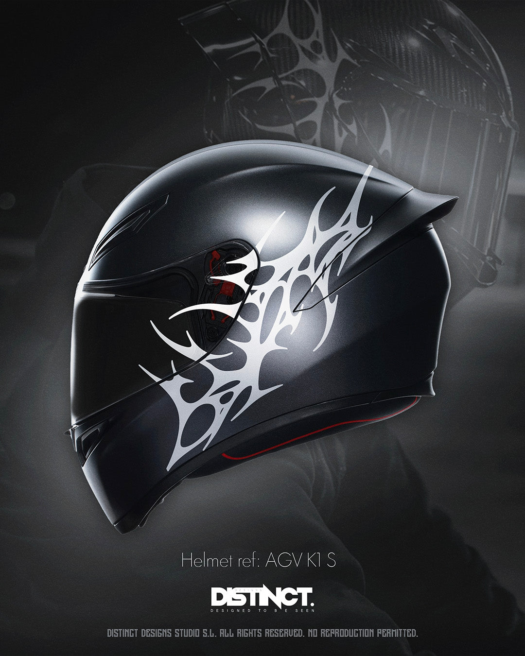 Universal Motorcycle Helmet Vinyl Decal Sticker White – TRIBAL