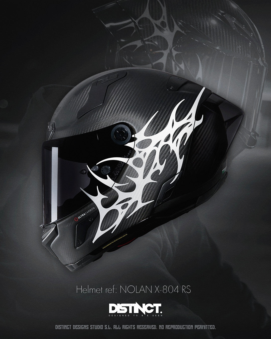 Universal Motorcycle Helmet Vinyl Decal Sticker White – TRIBAL