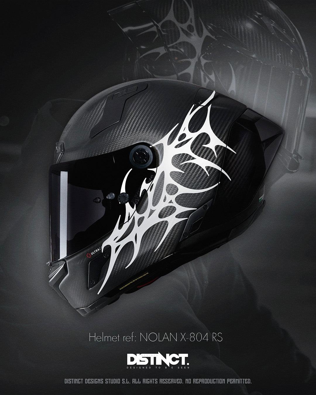 Universal Motorcycle Helmet Vinyl Decal Sticker White – TRIBAL