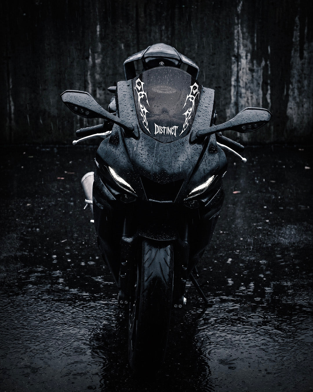 Neo Tribal Motorcycle Windshield Decal Kit GLADI (Front + Back)