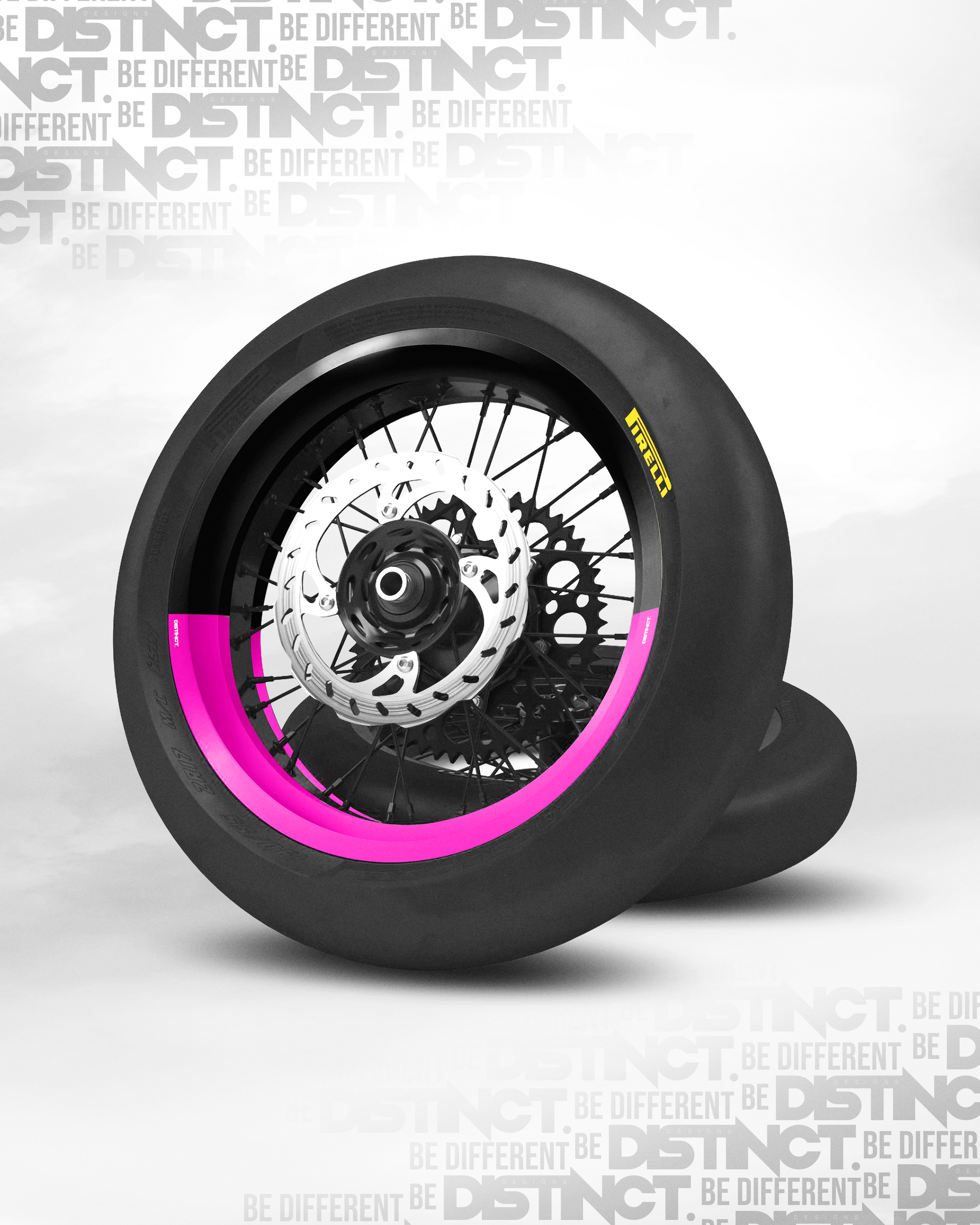 50/50 Wheel Vinyl Pink