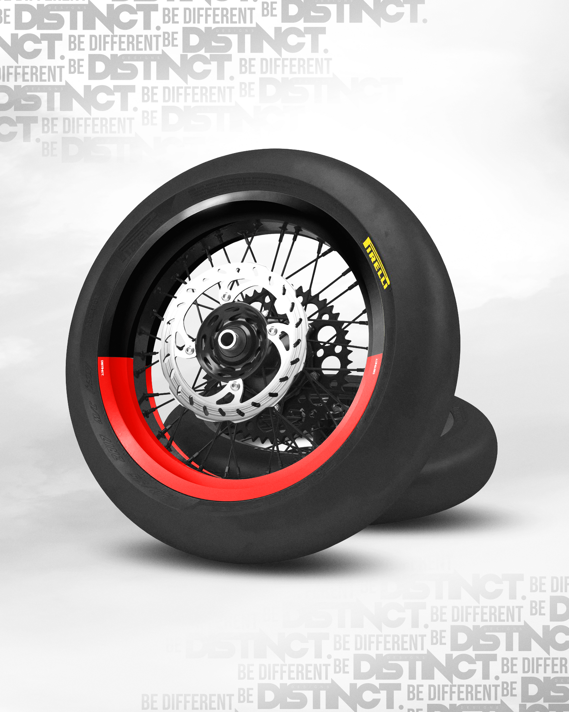 50/50 Wheel Vinyl Green Red