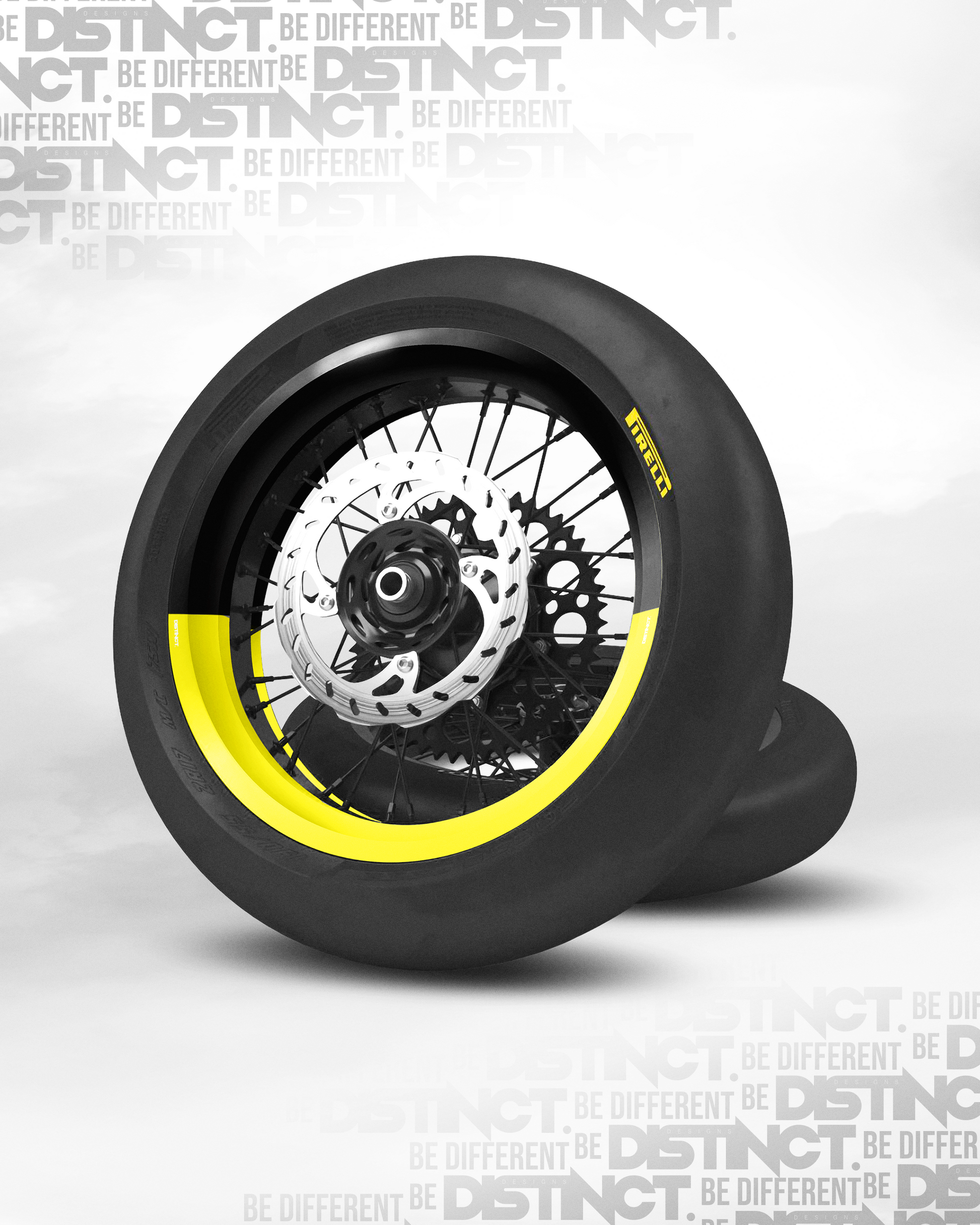 50/50 Wheel Vinyl Green Yellow