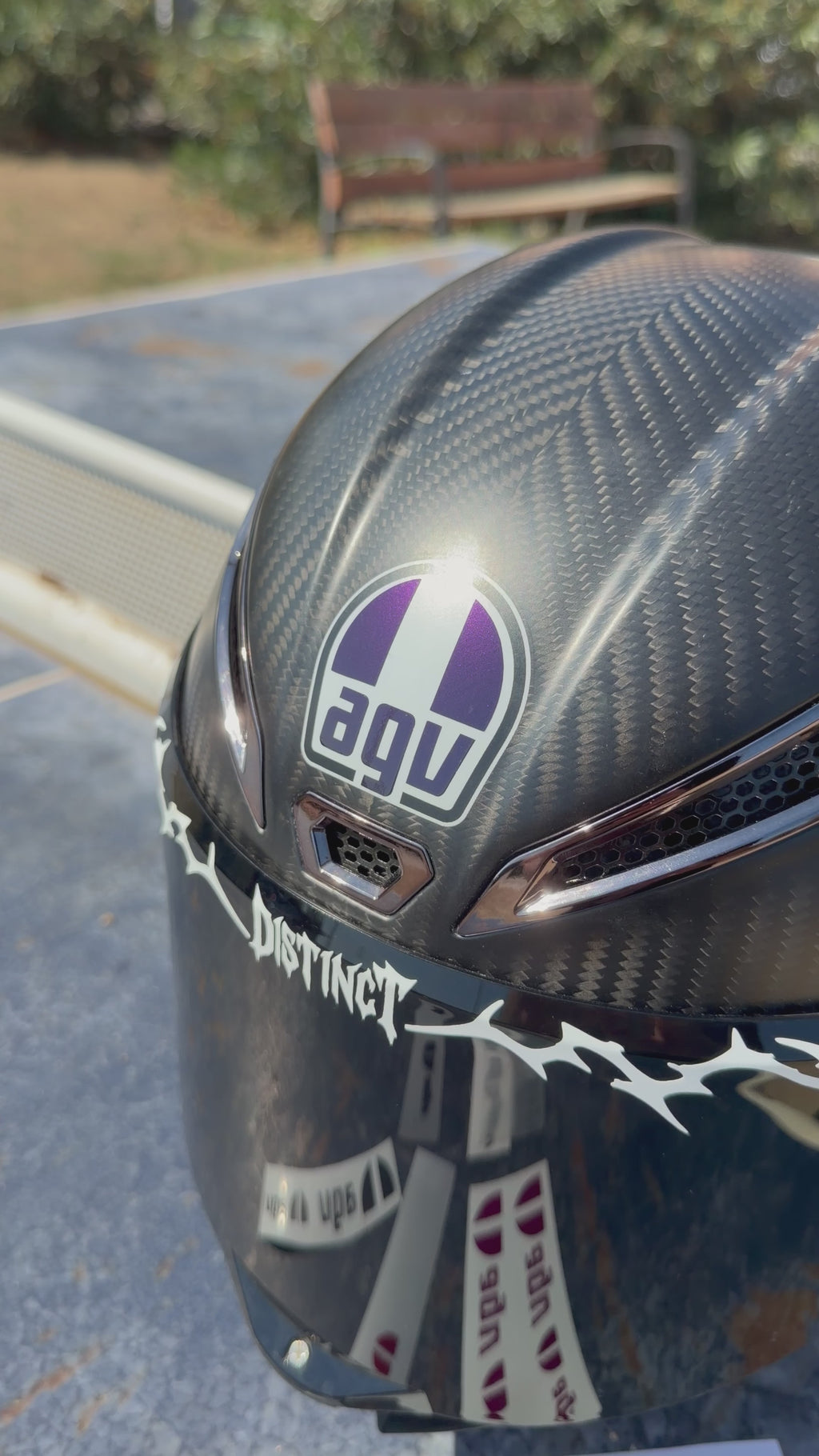 AGV Logo Cover Kit – Italian Flag & Lettering Decals | Large + Small