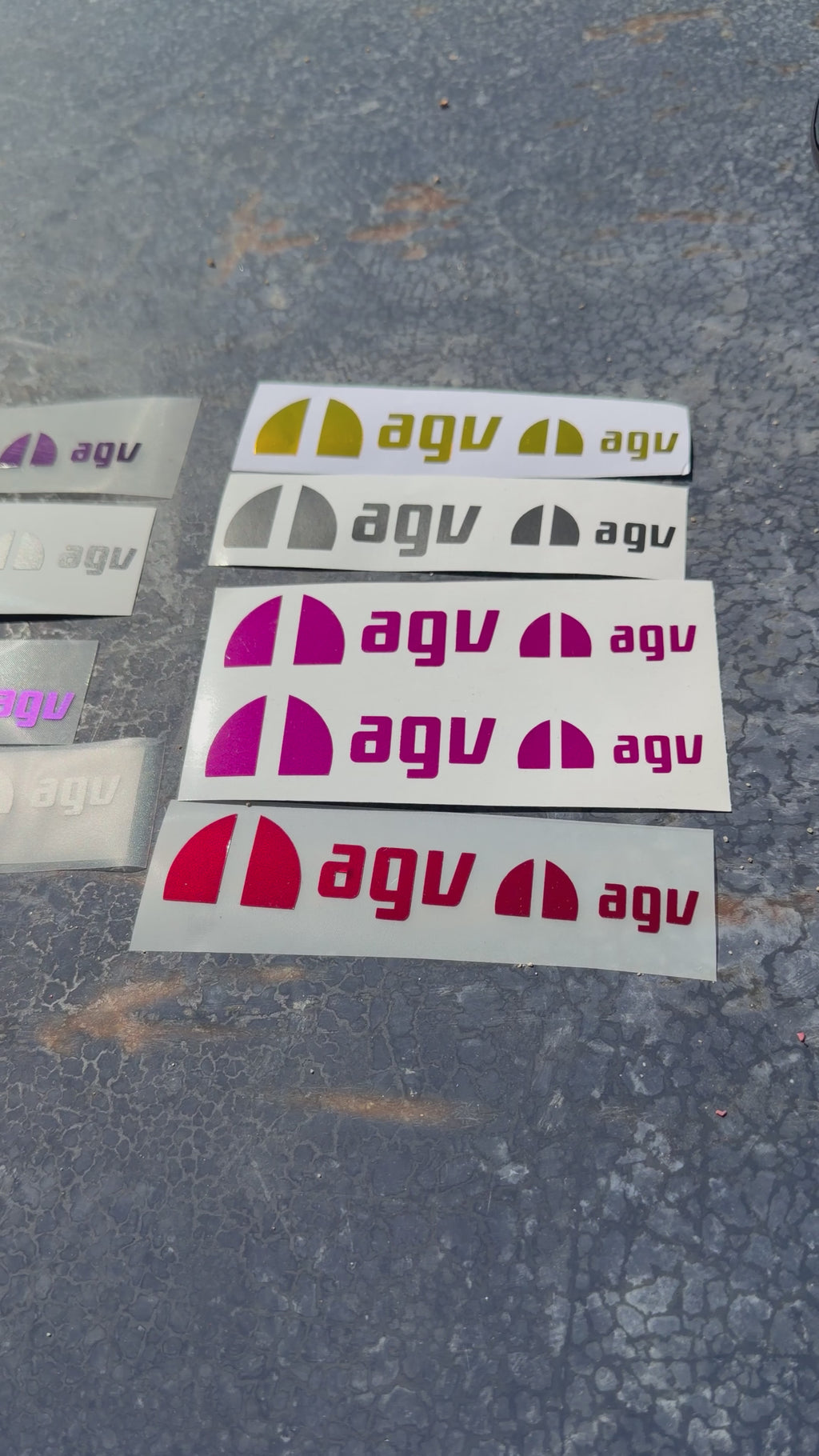 AGV Logo Cover Kit – Italian Flag & Lettering Decals | Large + Small