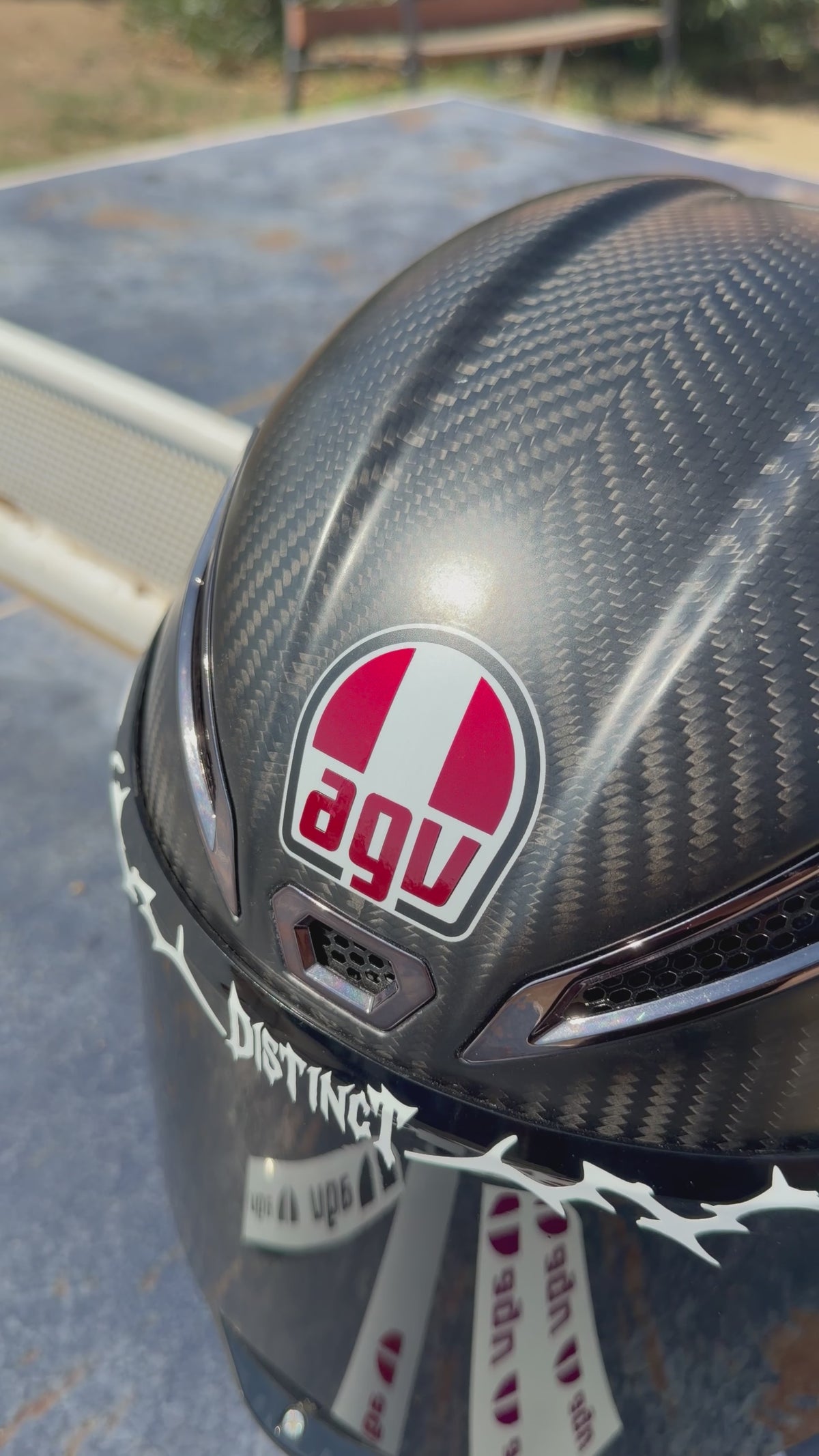 AGV Logo Cover Kit – Italian Flag & Lettering Decals | Large + Small
