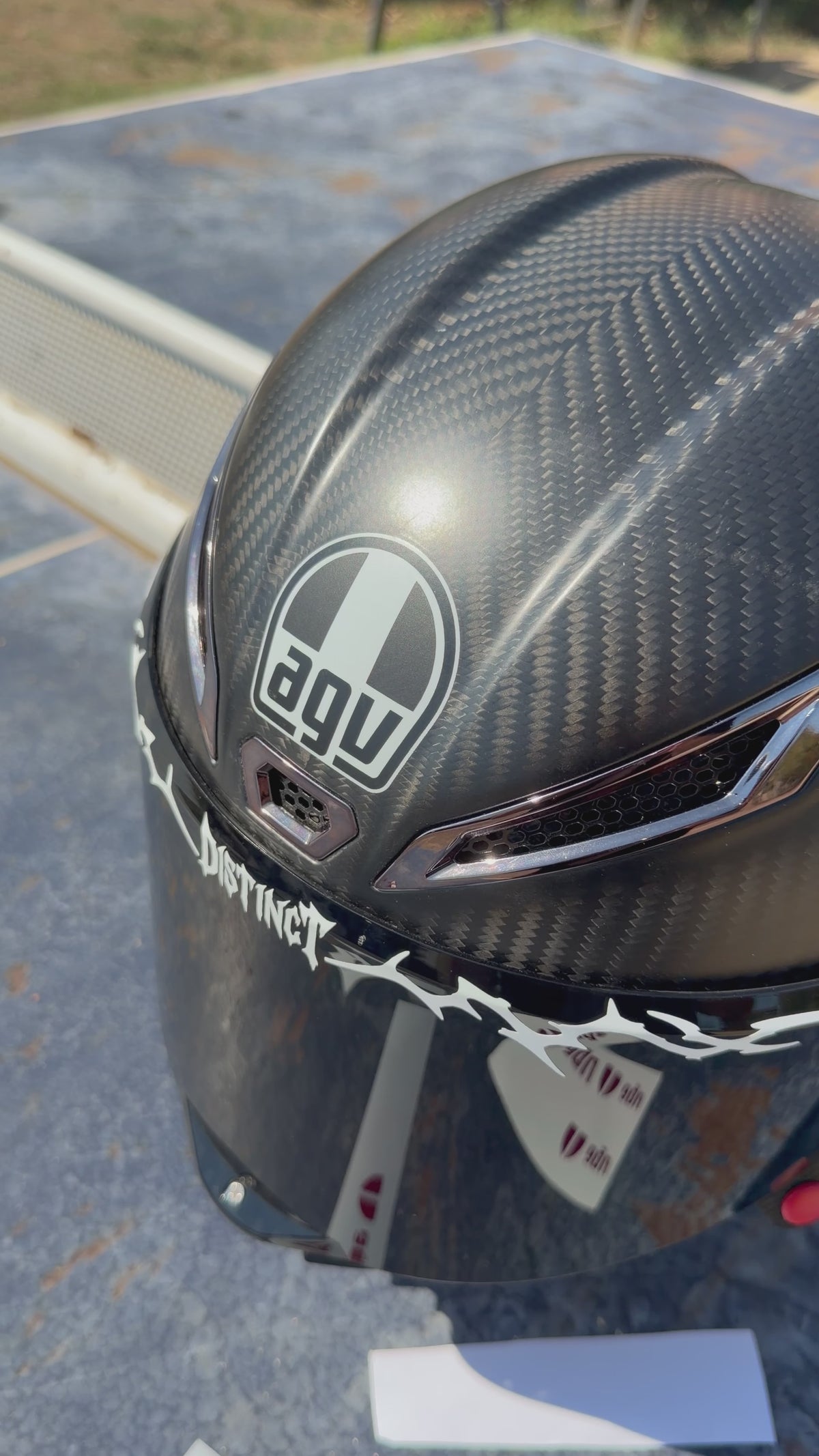 AGV Logo Cover Kit – Italian Flag & Lettering Decals | Large + Small